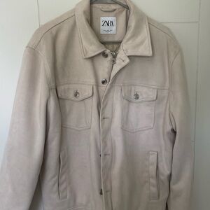Zara Men's Beige Shirt Jacket